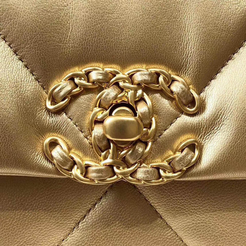 Replica Chanel 19 Flap Bag As1160 Gold
