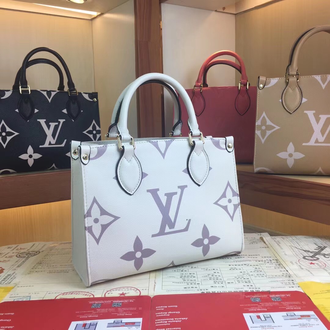 Replica Louis Vuitton Onthego Pm M45659 Black/White/Beige