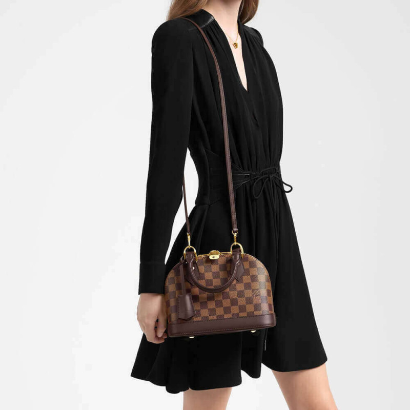 Replica Louis Vuitton Damier Ebene Canvas Alma Bb N41221