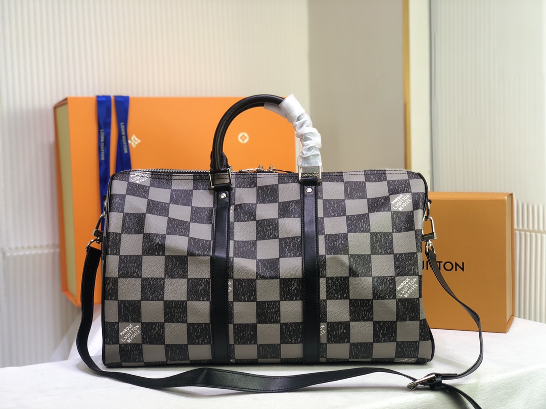 Replica Louis Vuitton Keepall Bandouliere 45 Green/Black