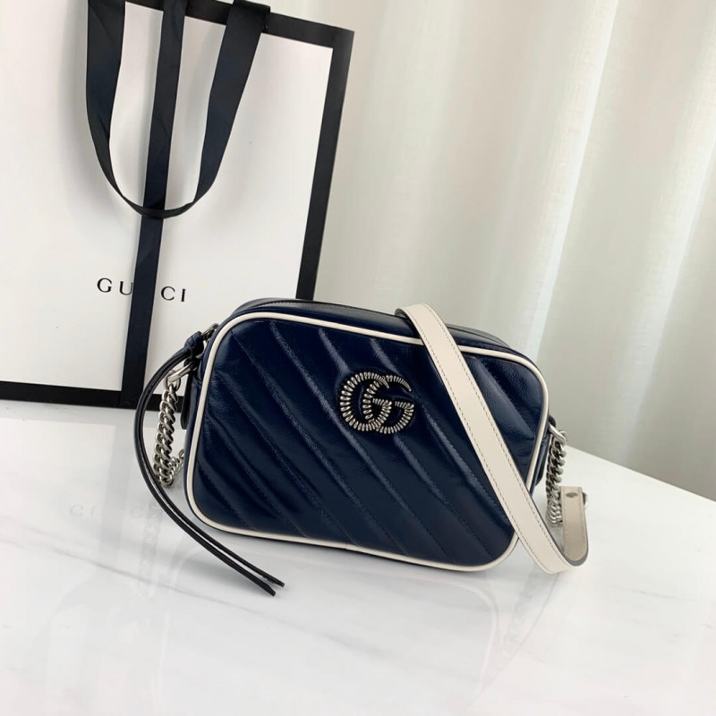 Replica Gucci Gg Marmont Matelasse Mini Bag 448065 Blue