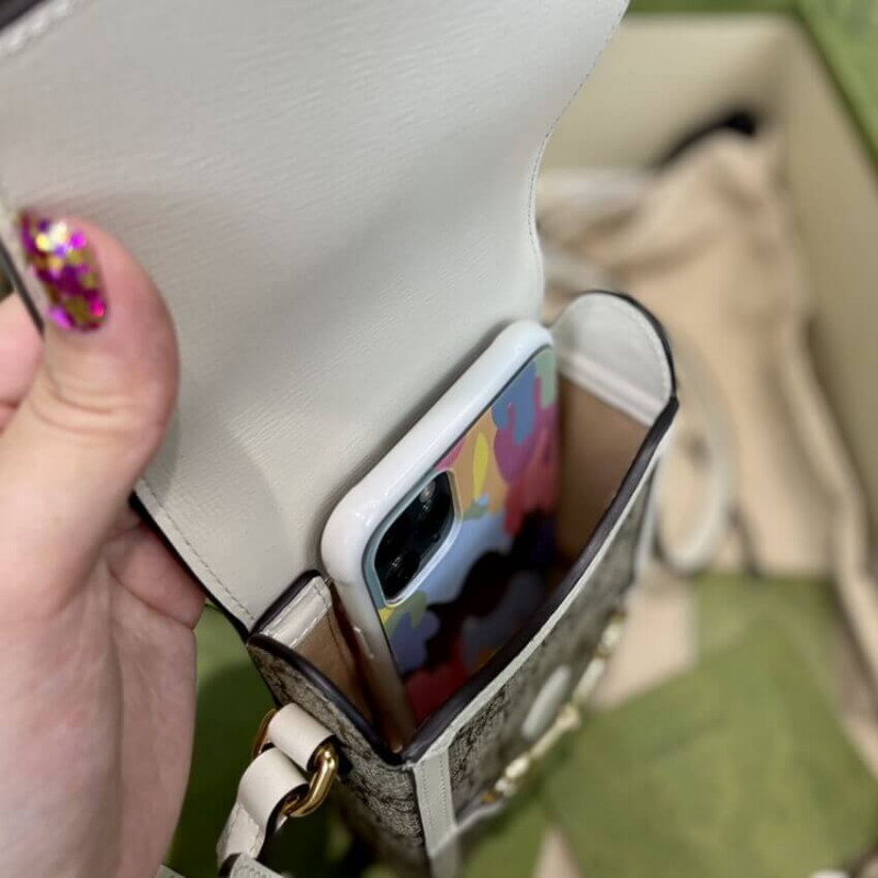 Replica Gucci Gg Supreme Horsebit 1955 Mini Bag 625615