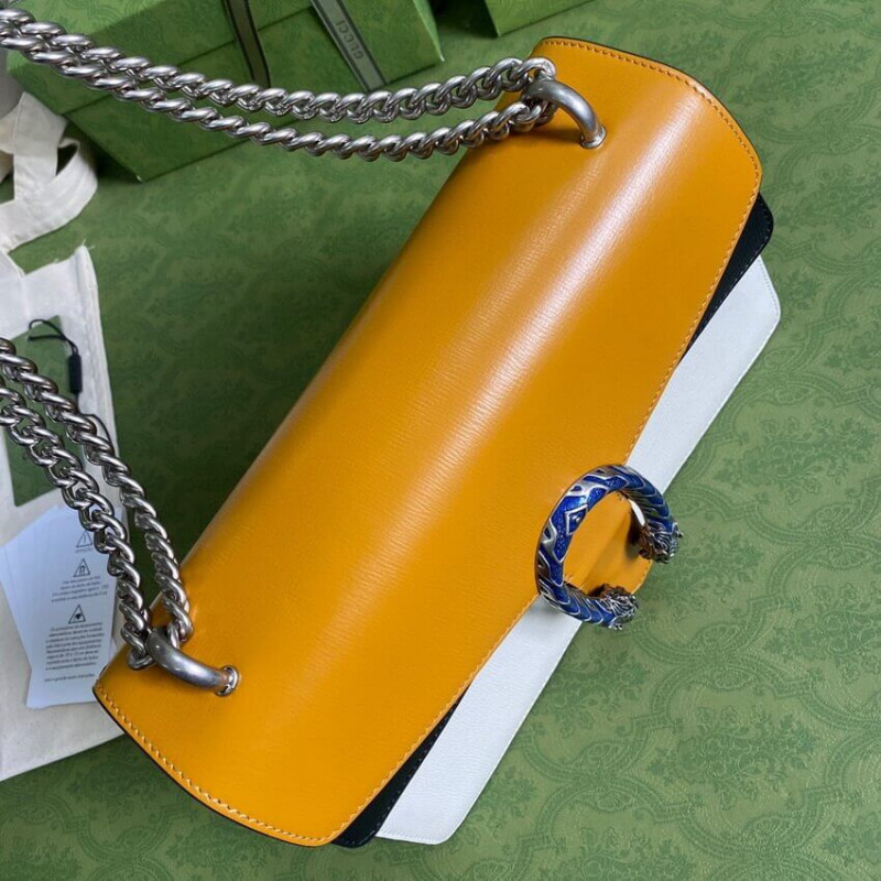 Replica Gucci Dionysus Small Shoulder Bag 400249 Orange White Leather