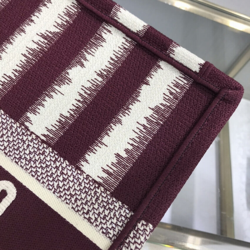 Replica Dior Small Book Tote D-Stripes Embroidery M1296