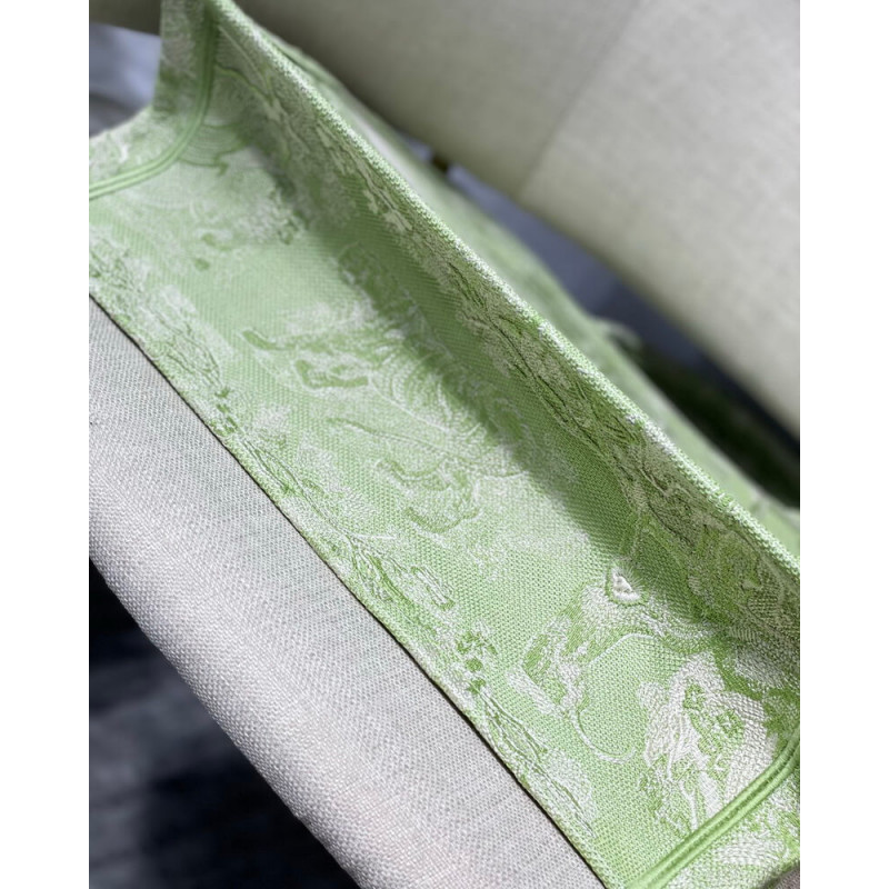 Replica Dior Book Tote Lime Toile De Jouy Reverse Embroidery M1286