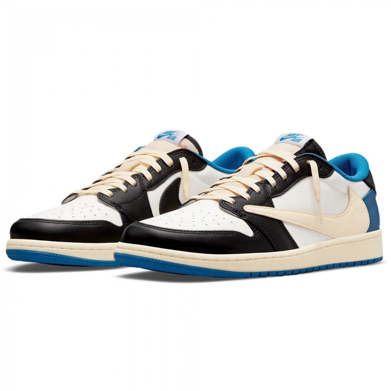 Travis Scott x Air Jordan 1 Retro Low Military Blue Collab With Fragment Cactus Jack Royal DM7866-140
