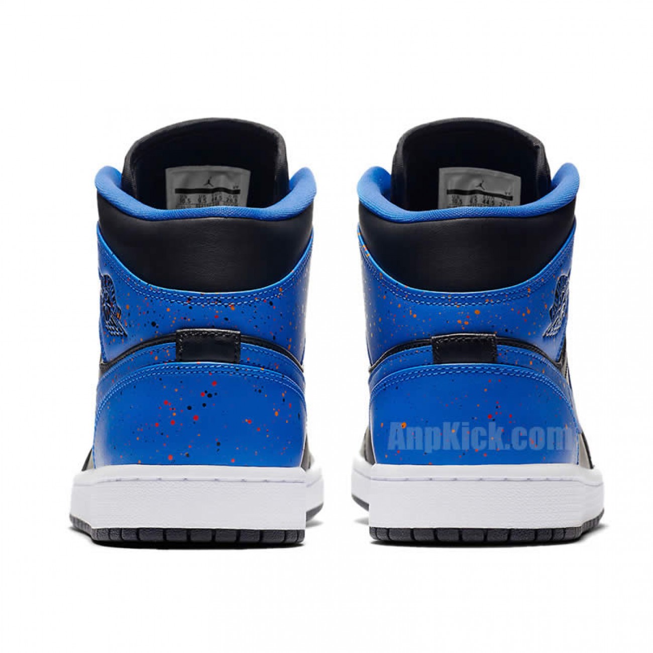 Air Jordan 1 Mid Royal Blue Paint Splatter Shoes 554724-048