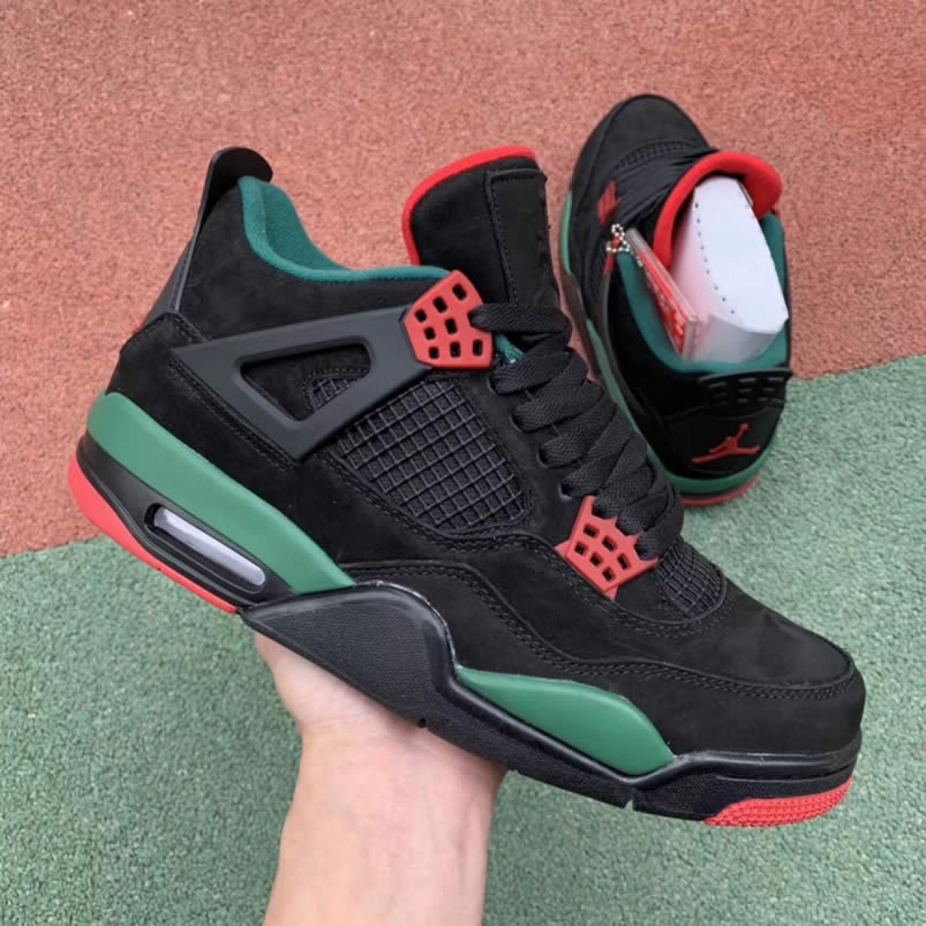 Air Jordan 4 NRG Colorways Gorge Green x Gucci-Inspired AJ4 Release AQ3816-063