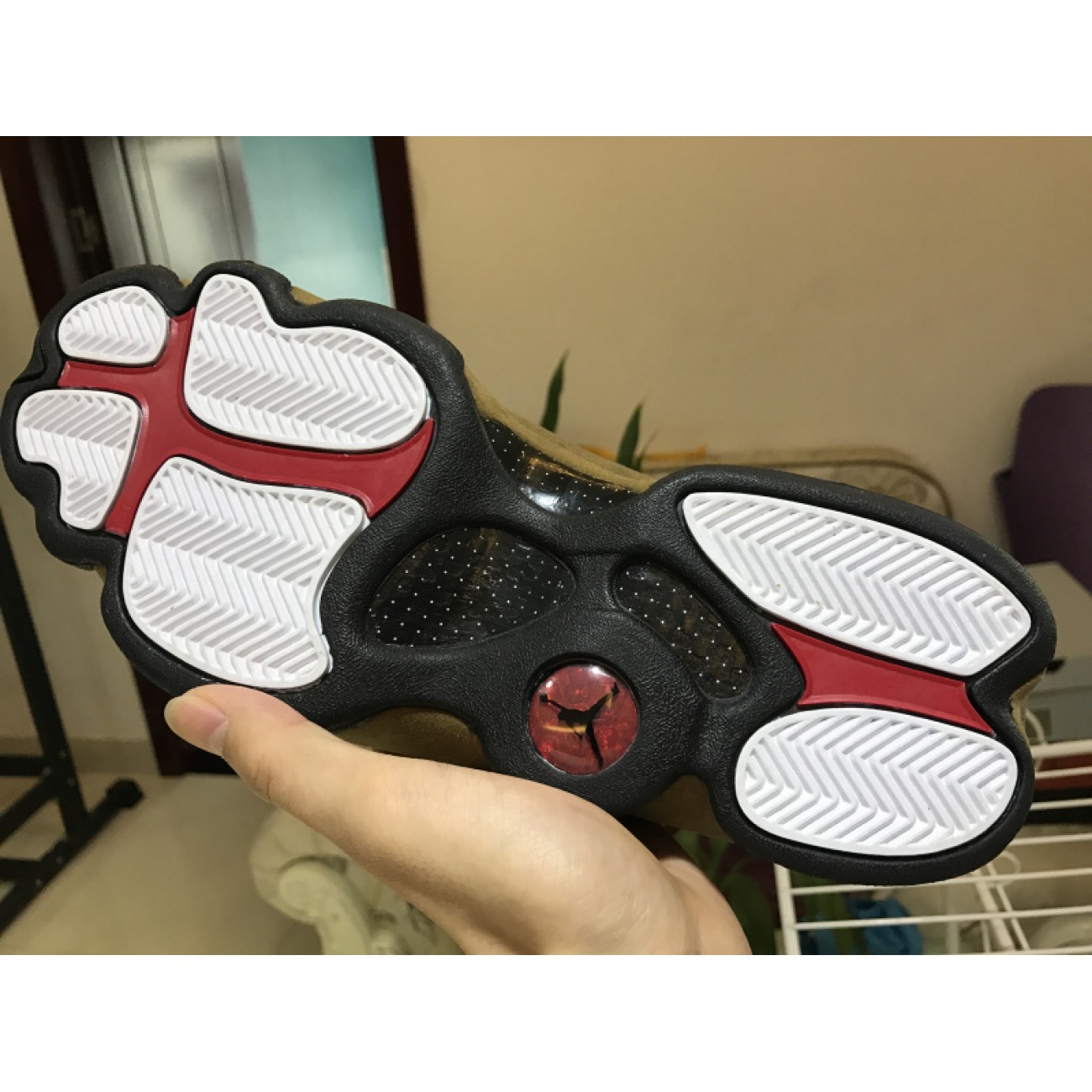 Air Jordan 13 Olive Jumpman Logo 414571-006