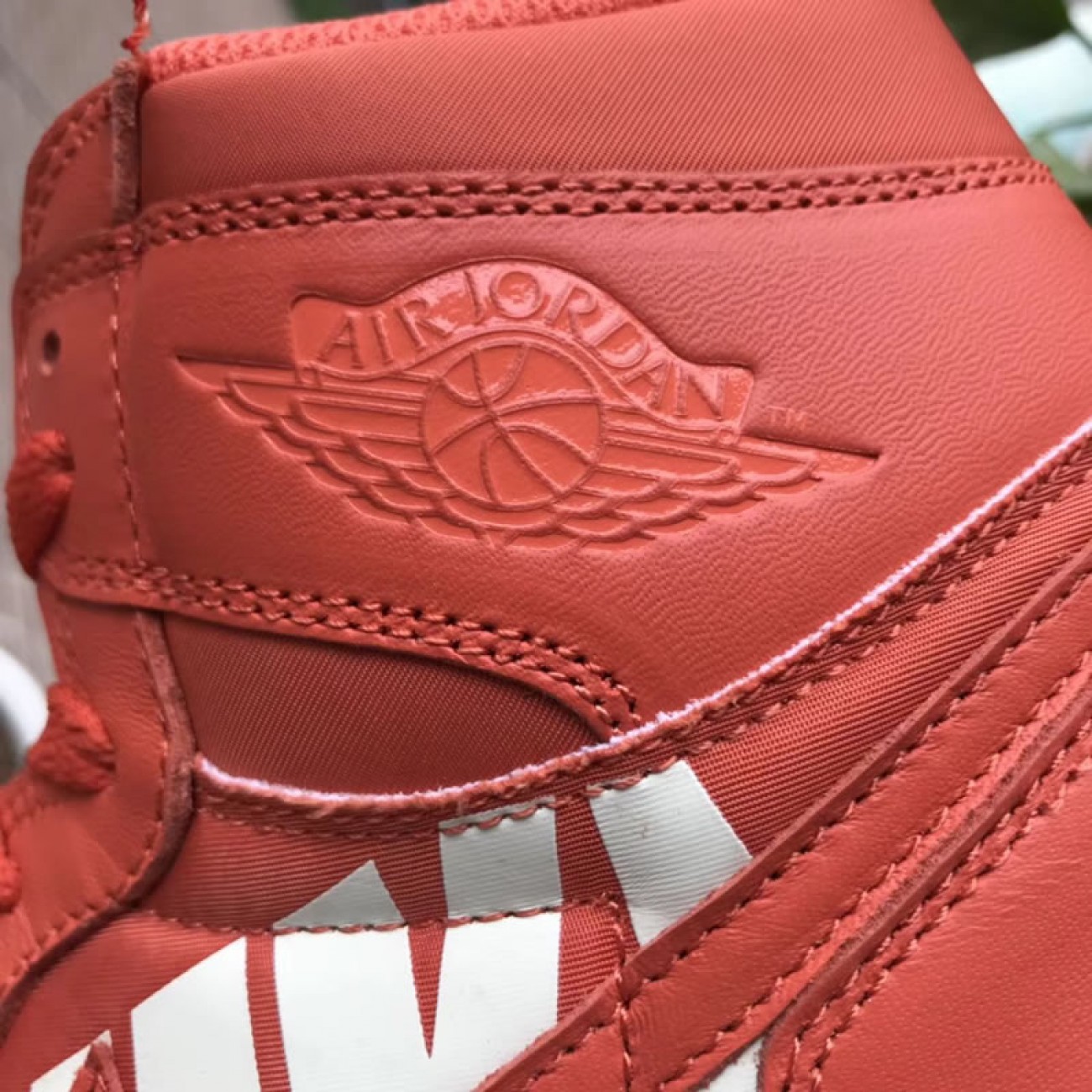 Air Jordan 1 Nike Swoosh Orange Off-White Sample Style 555088-800