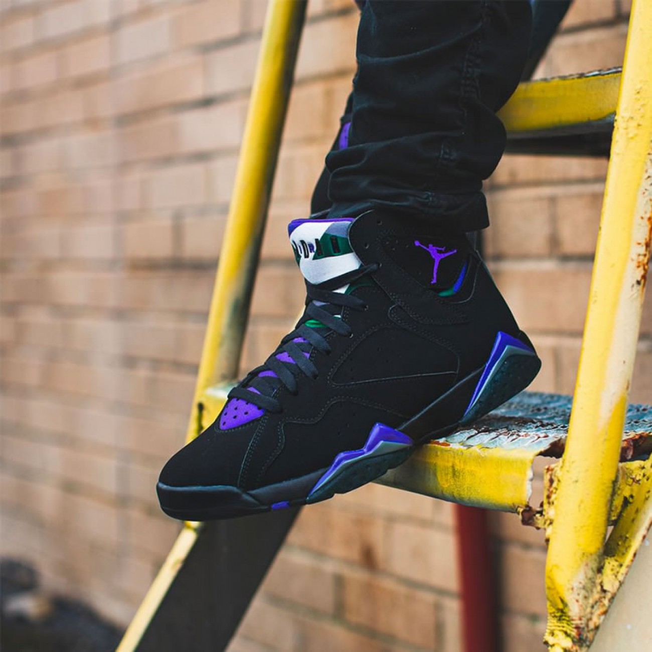 Air Jordan Retro 7 Ray Allen PE Black And Purple 304775-053