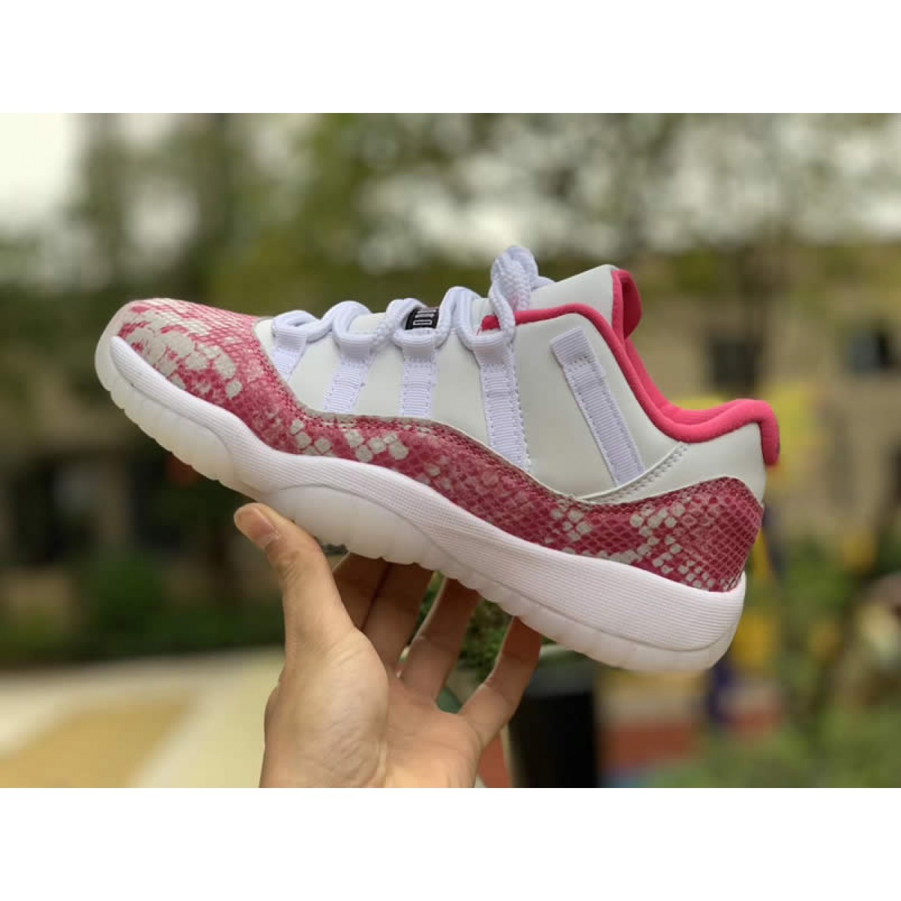 Air Jordan 11 Low Womens Wmns Snakeskin 2019 Pink Shoes AH7860-106