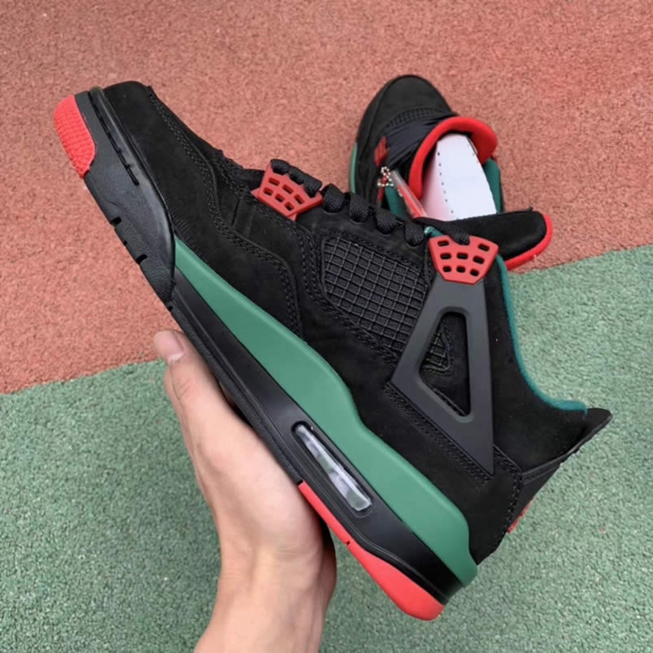 Air Jordan 4 NRG Colorways Gorge Green x Gucci-Inspired AJ4 Release AQ3816-063