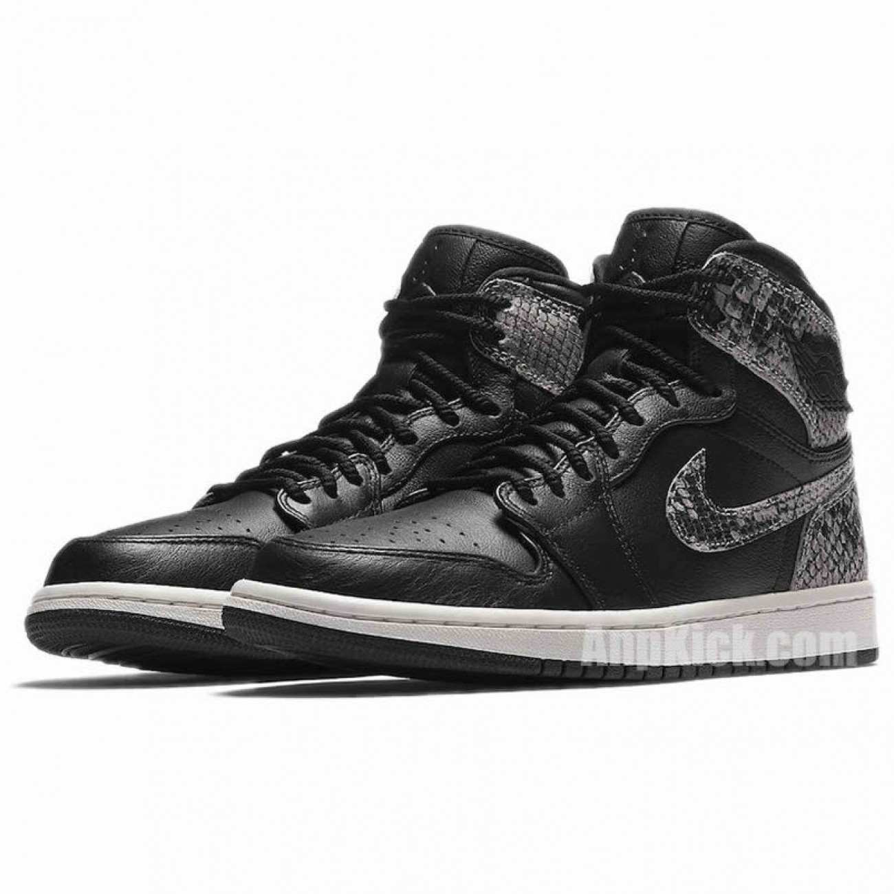 Air Jordan 1 Retro High Snakeskin Black Shoes AH7389-004