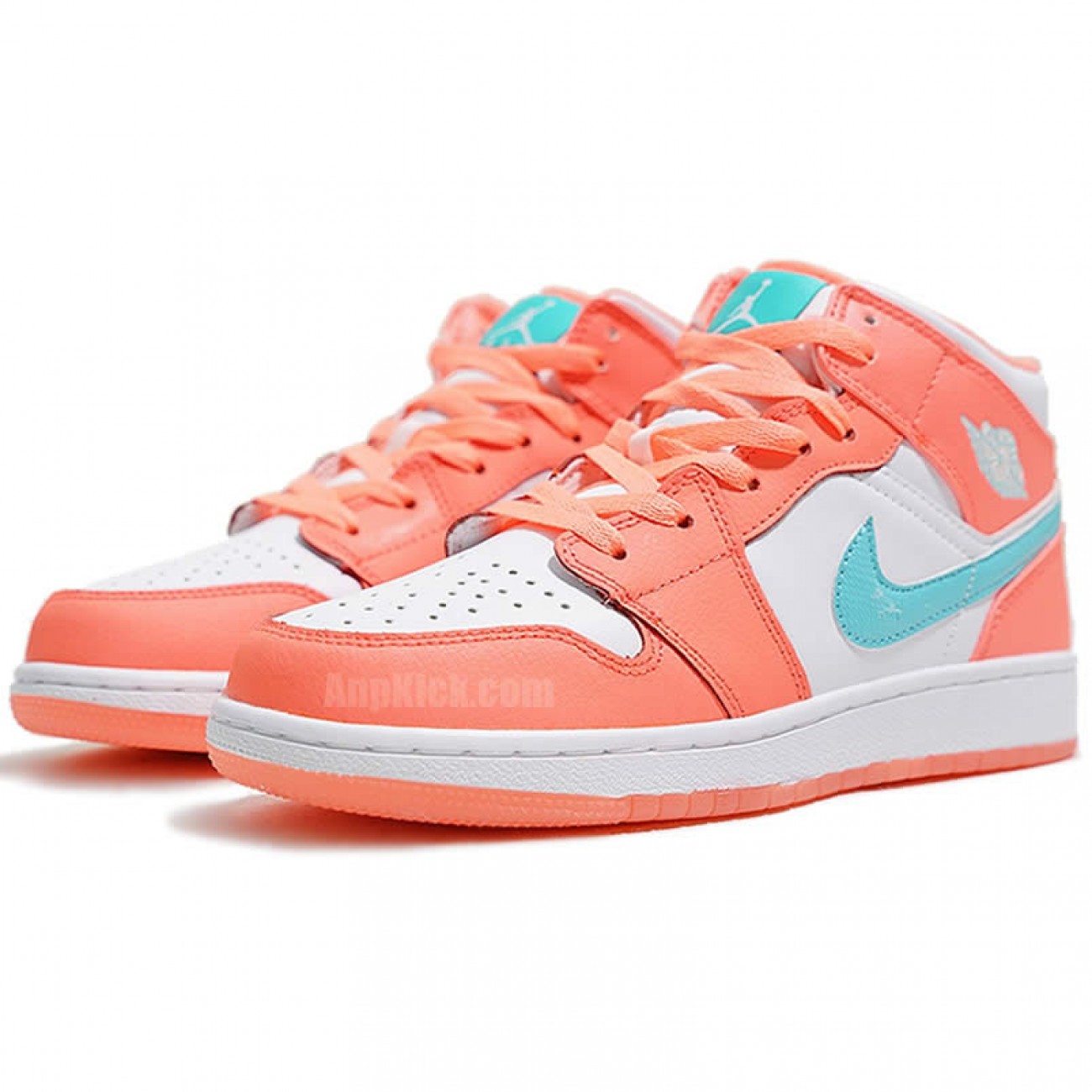 Air Jordan 1 Mid GS Crimson Pulse Pink Aqua 555112-814