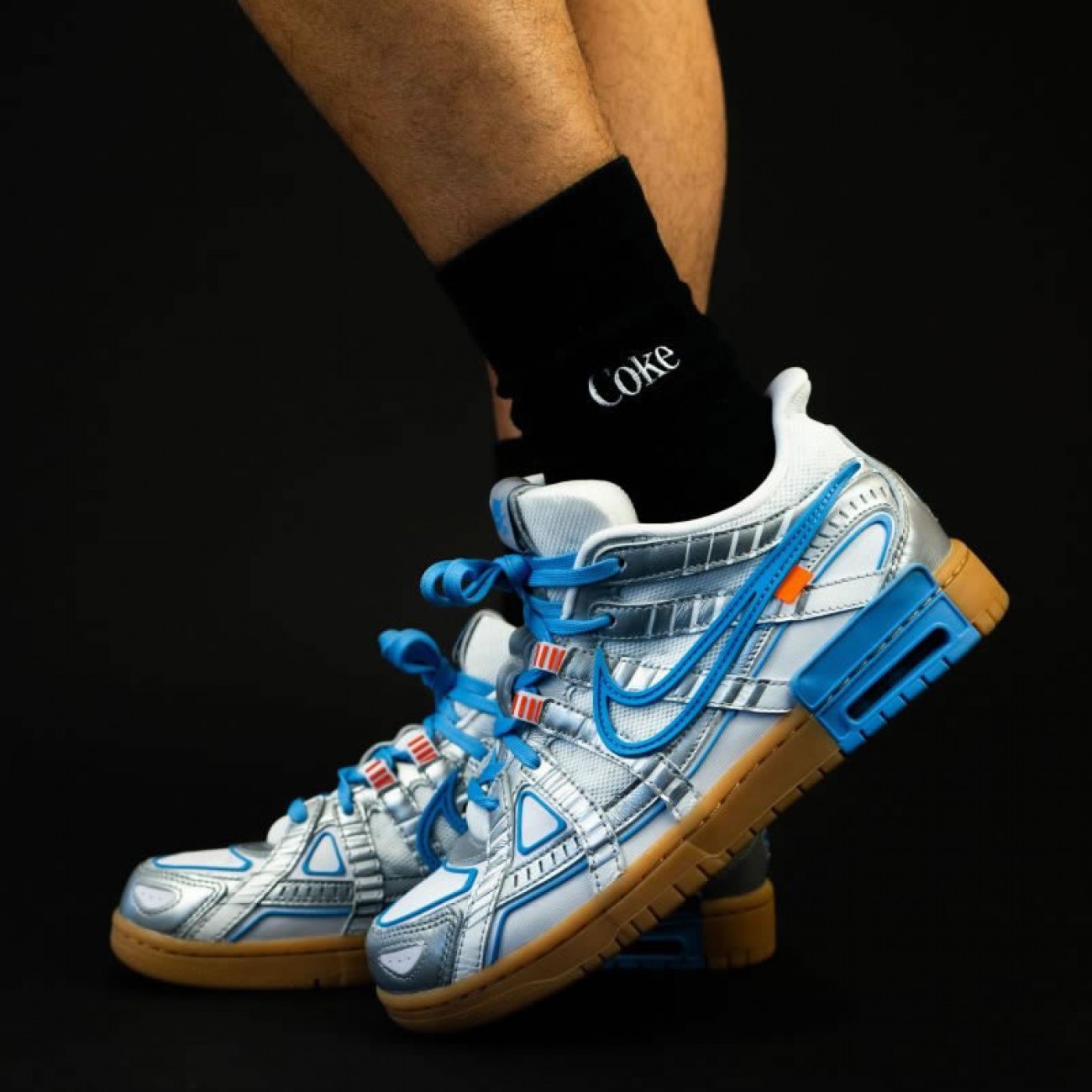 OFF-WHITE x Nike Air Rubber Dunk University Blue Release Date CU6015-100