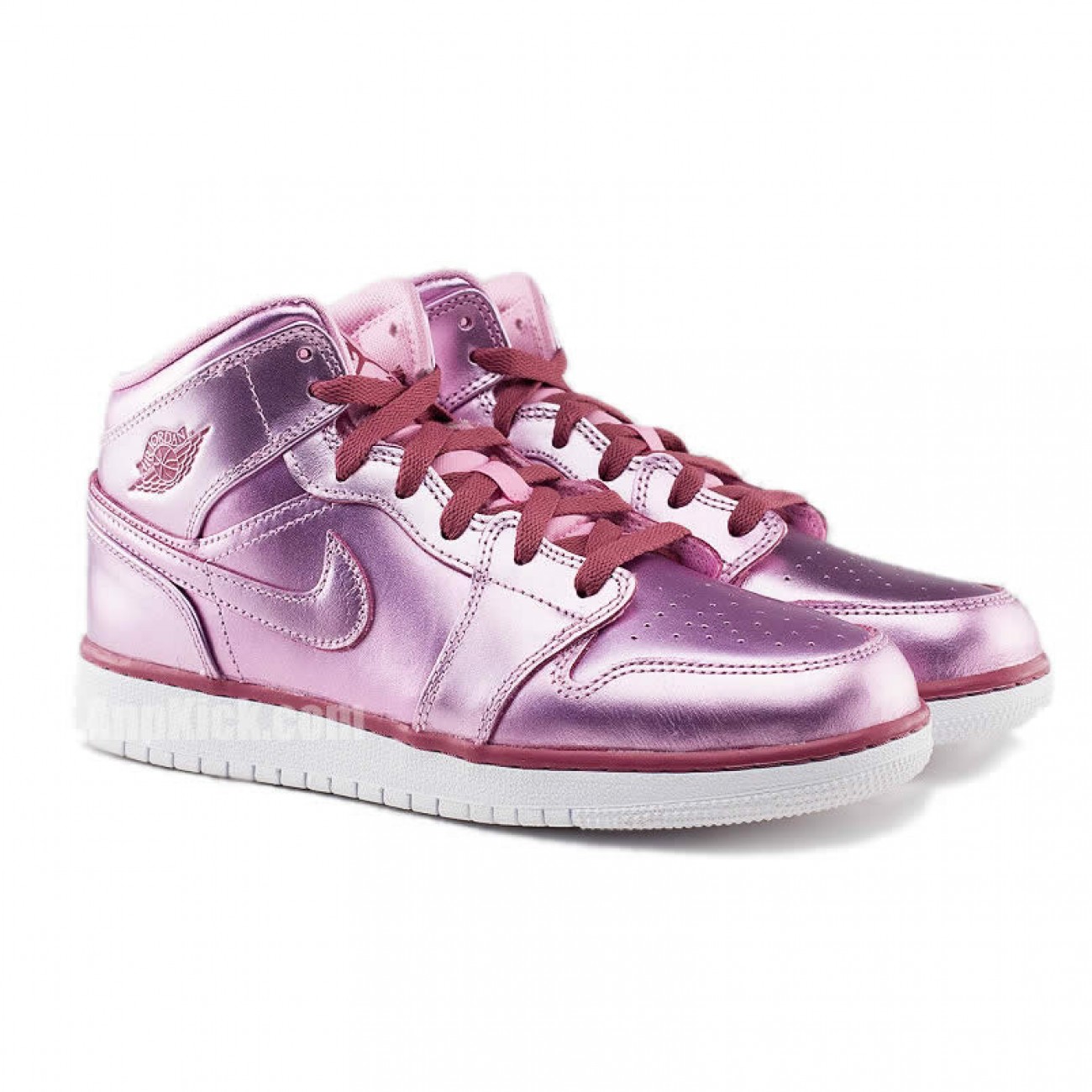 Air Jordan 1 Mid SE Pink Rise AJ1 Kids GS Shoes AV5174-640