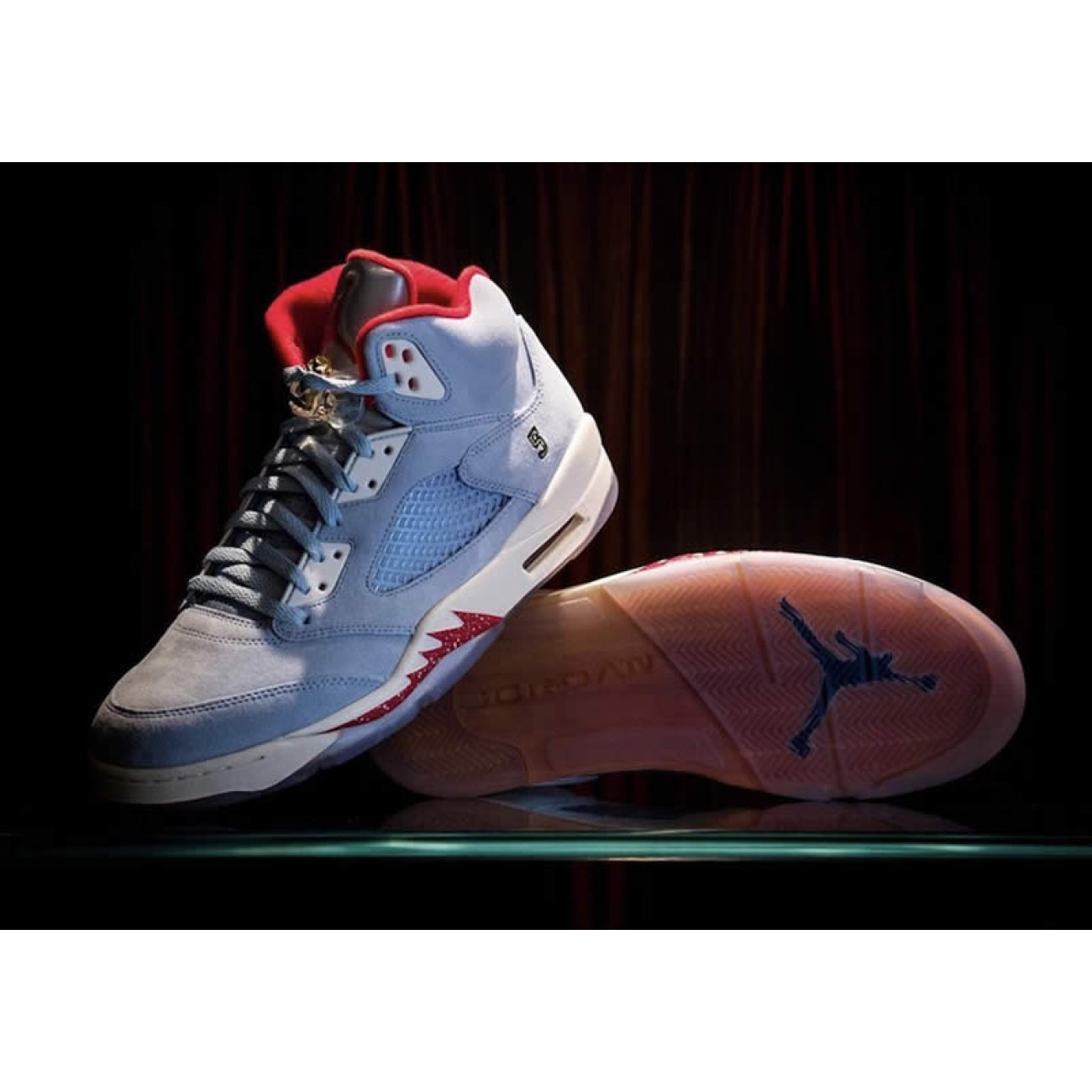 Trophy Room x Air Jordan 5 Retro JSP Ice Blue University Red CI1899-400