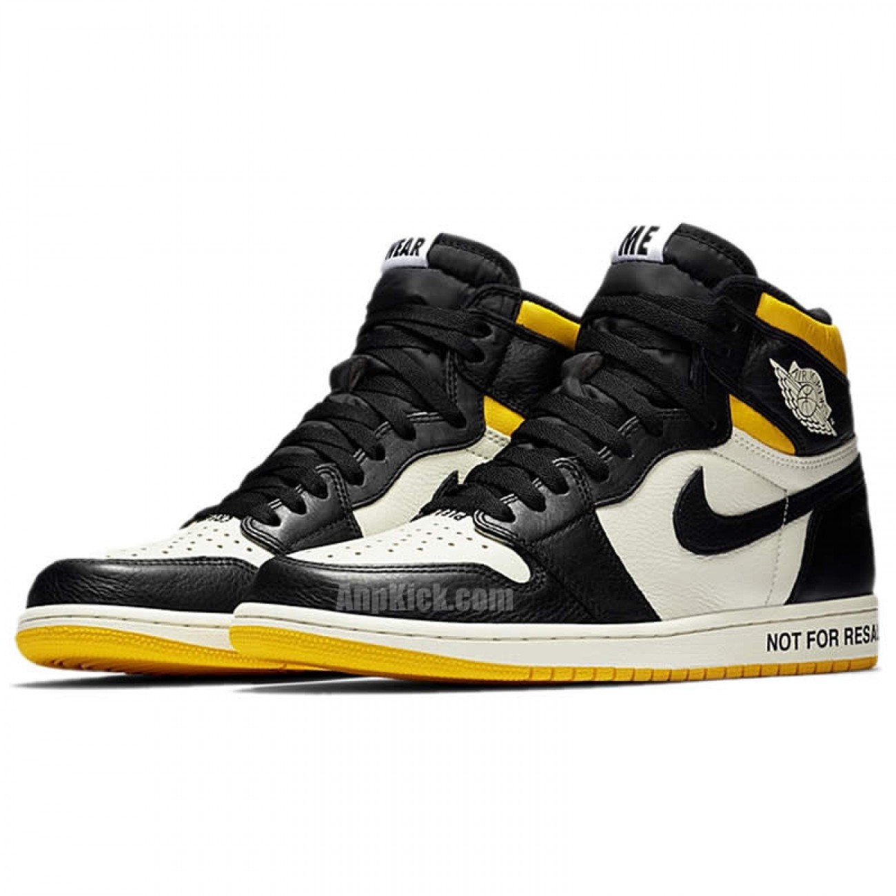 Air Jordan 1 NO L'S Not For Resale Black/Yellow For Sale 861428-107