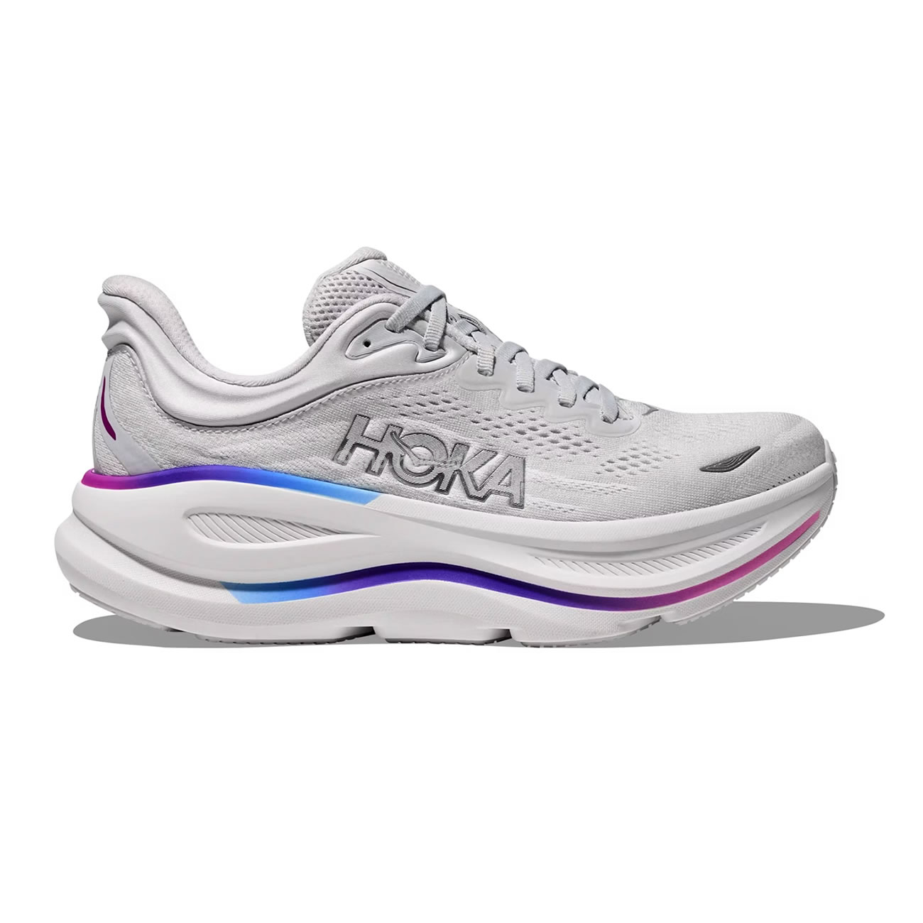Hoka One One Bondi 9 Cosmic Grey White Mesh (Women's) 1162012-CYWH