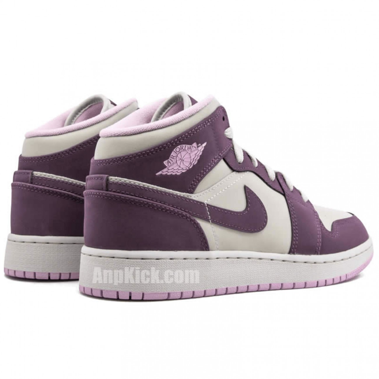 Air Jordan 1 Mid GS Pro Purple / Desert Sand Shoes For Women 555112-500