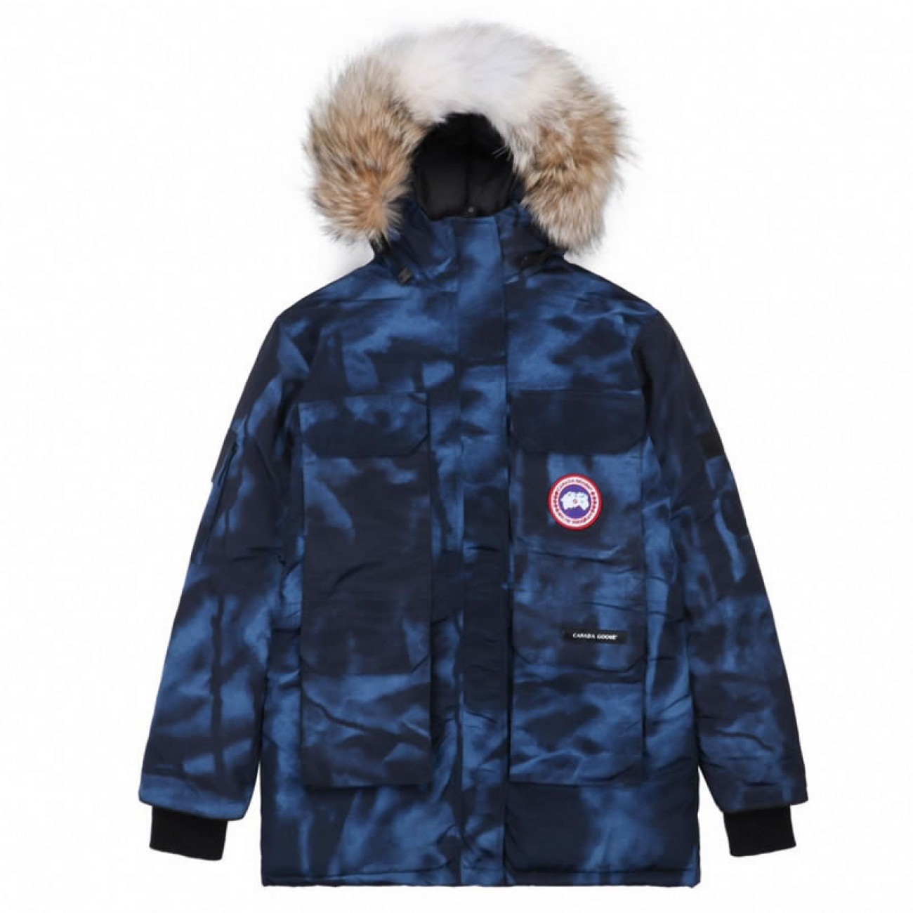 09 ' Canada Goose '19FW Expedition 4660LA Down Jacket Coat Camouflage Blue