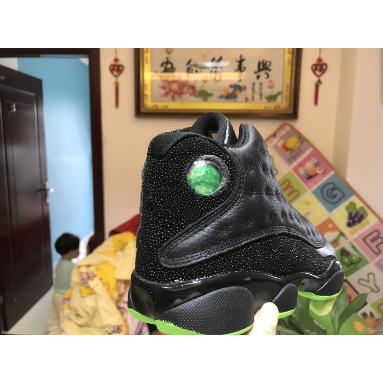 Air Jordan 13 Altitude Black Green 414571-042