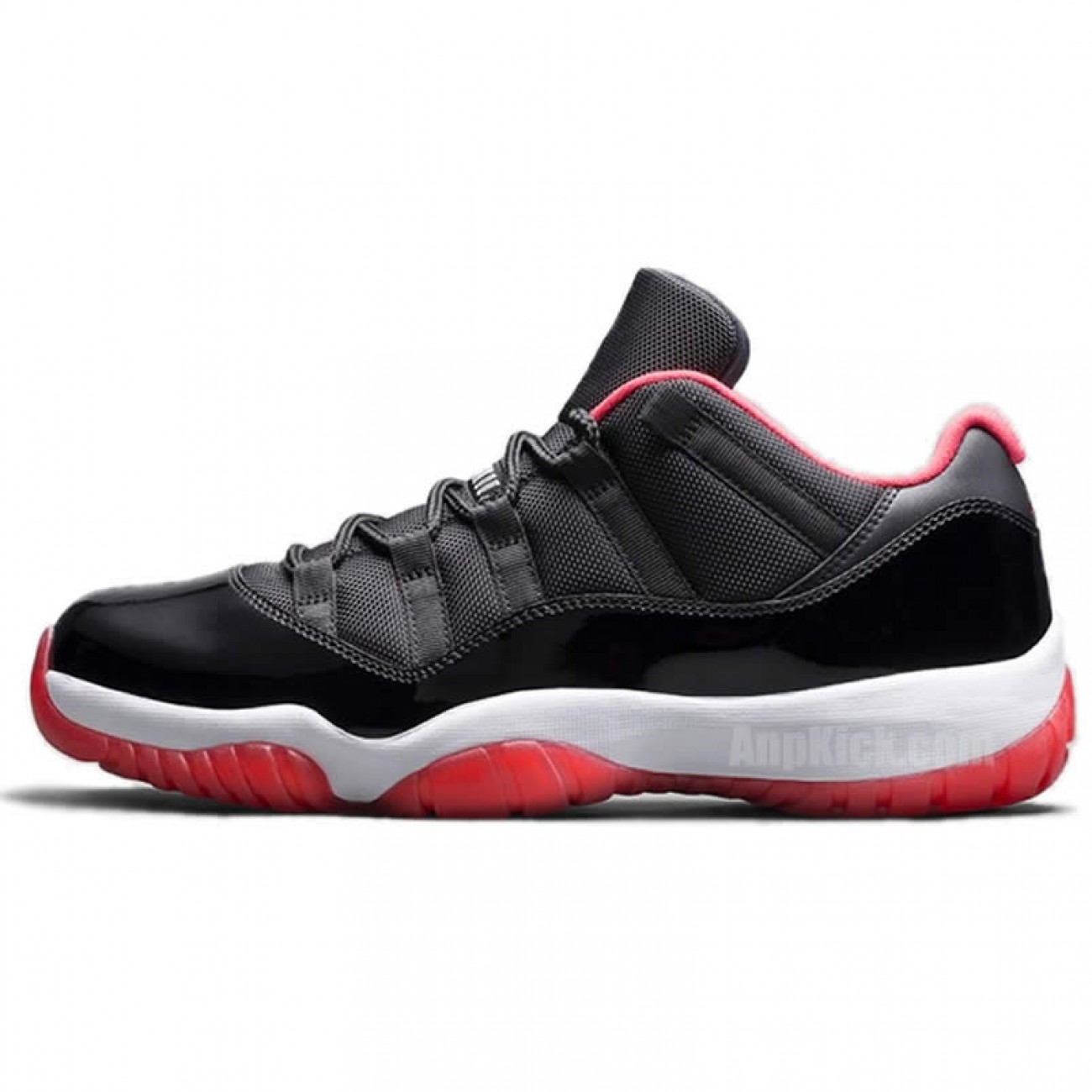 Air Jordan 11 Low Bred On Feet For Sale Black Red Price 528895-012