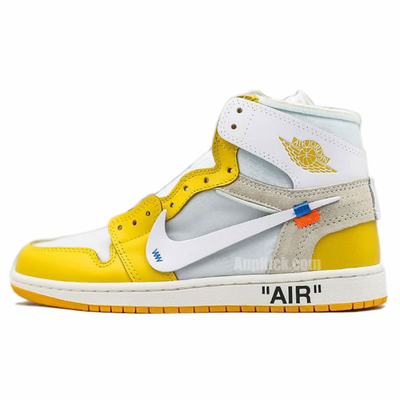 Off-White x Air Jordan 1 Yellow Chicago New Release For Sale