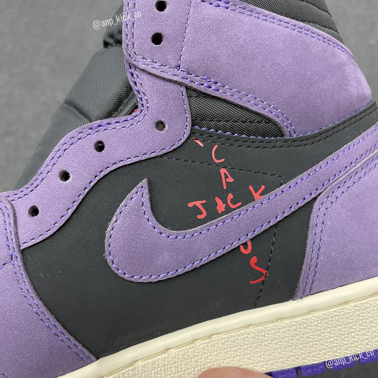Travis Scott x Air Jordan 1 High OG SP Purple/Black Custom Making