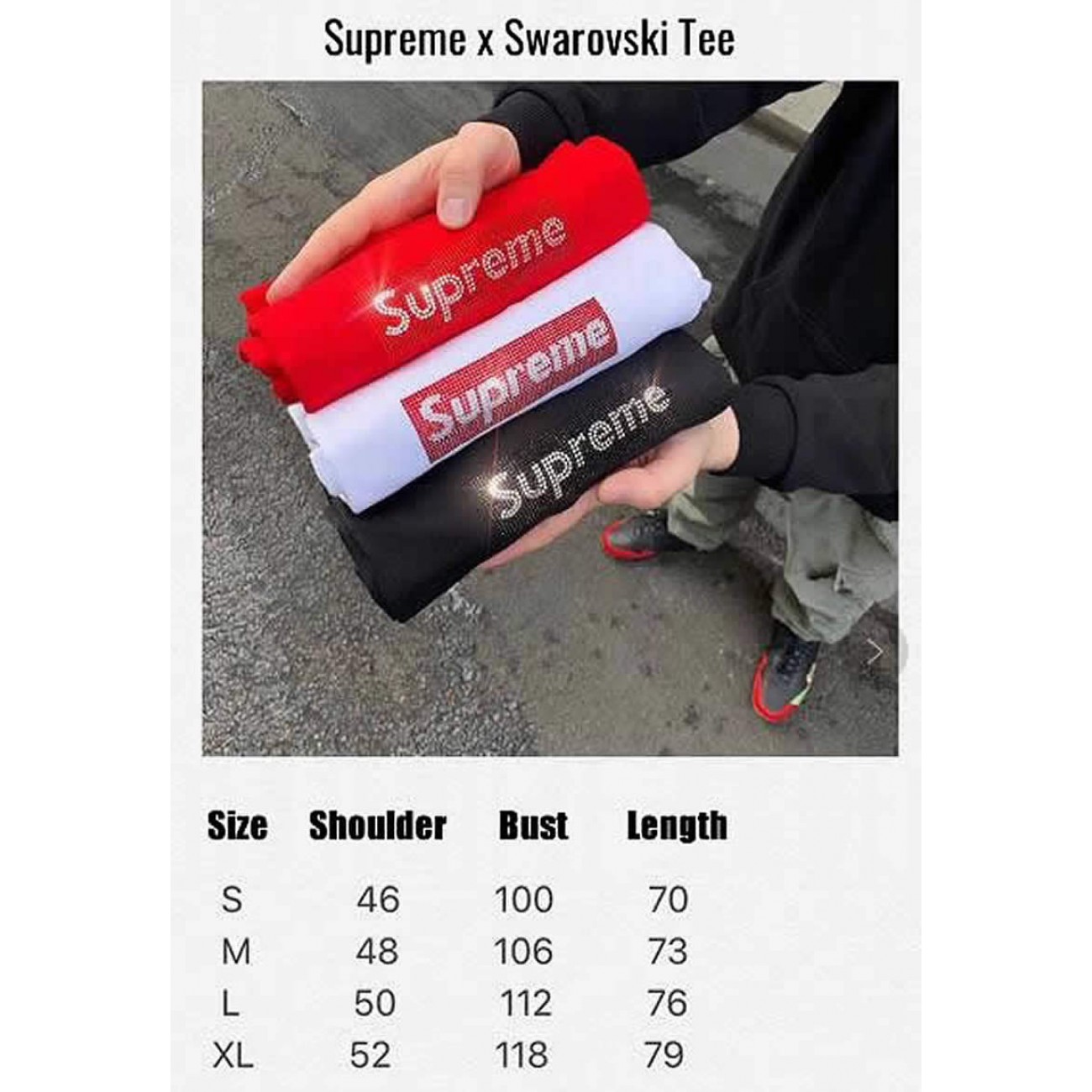 Supreme T-Shirt Price White/Black/Red Design For Sale