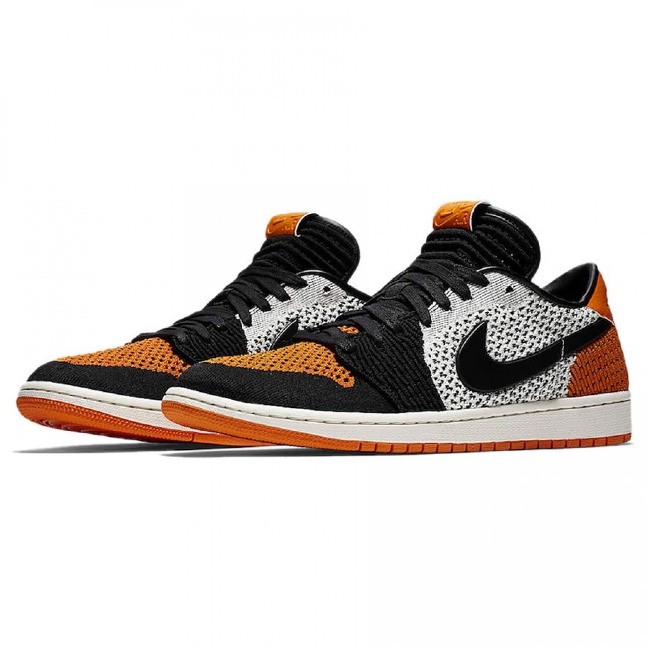 Air Jordan 1 Low Flyknit Shattered Backboard Black/White/Orange AH4506-100