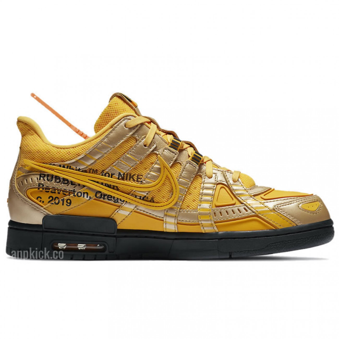Off-White x Nike Air Rubber Dunk University Gold Release Date CU6015-700