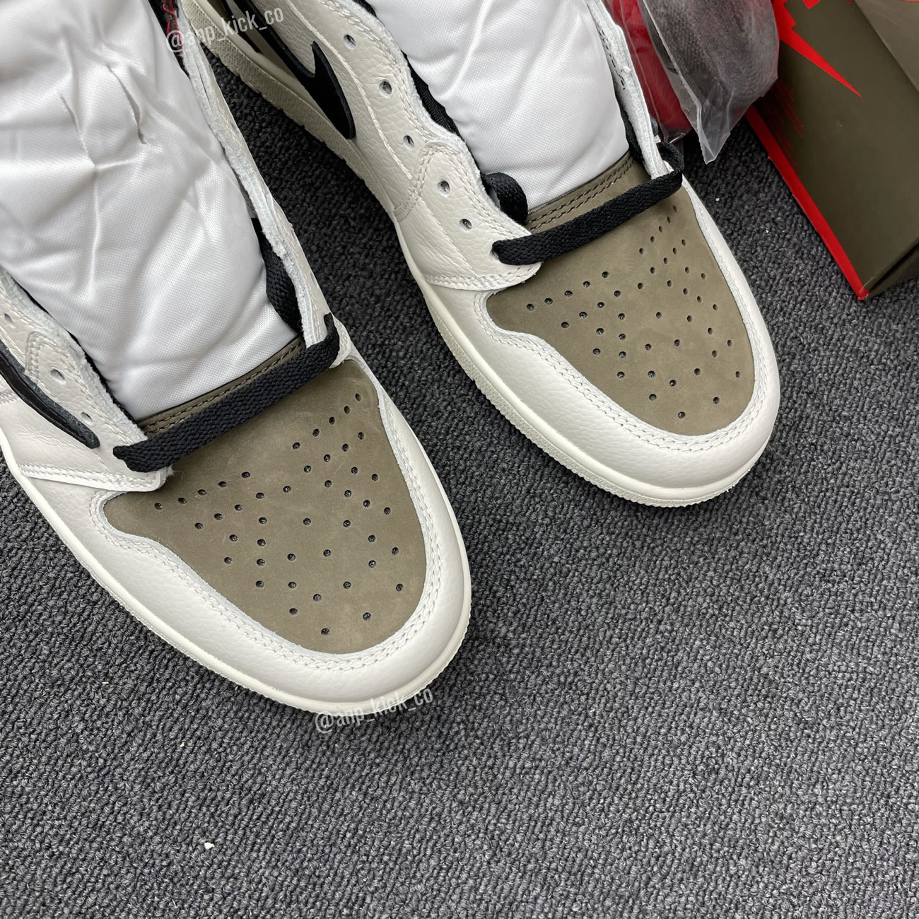 Travis Scott x Air Jordan 1 High OG SP White Brown/Black x Fragment Custom Making