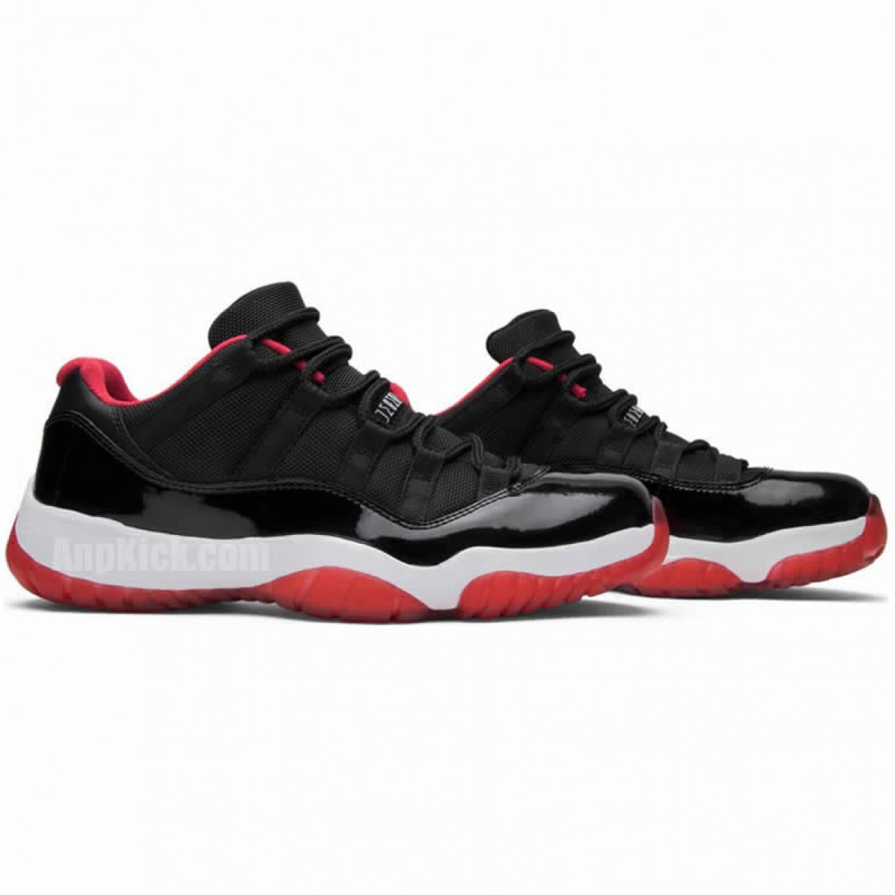Air Jordan 11 Low Bred On Feet For Sale Black Red Price 528895-012