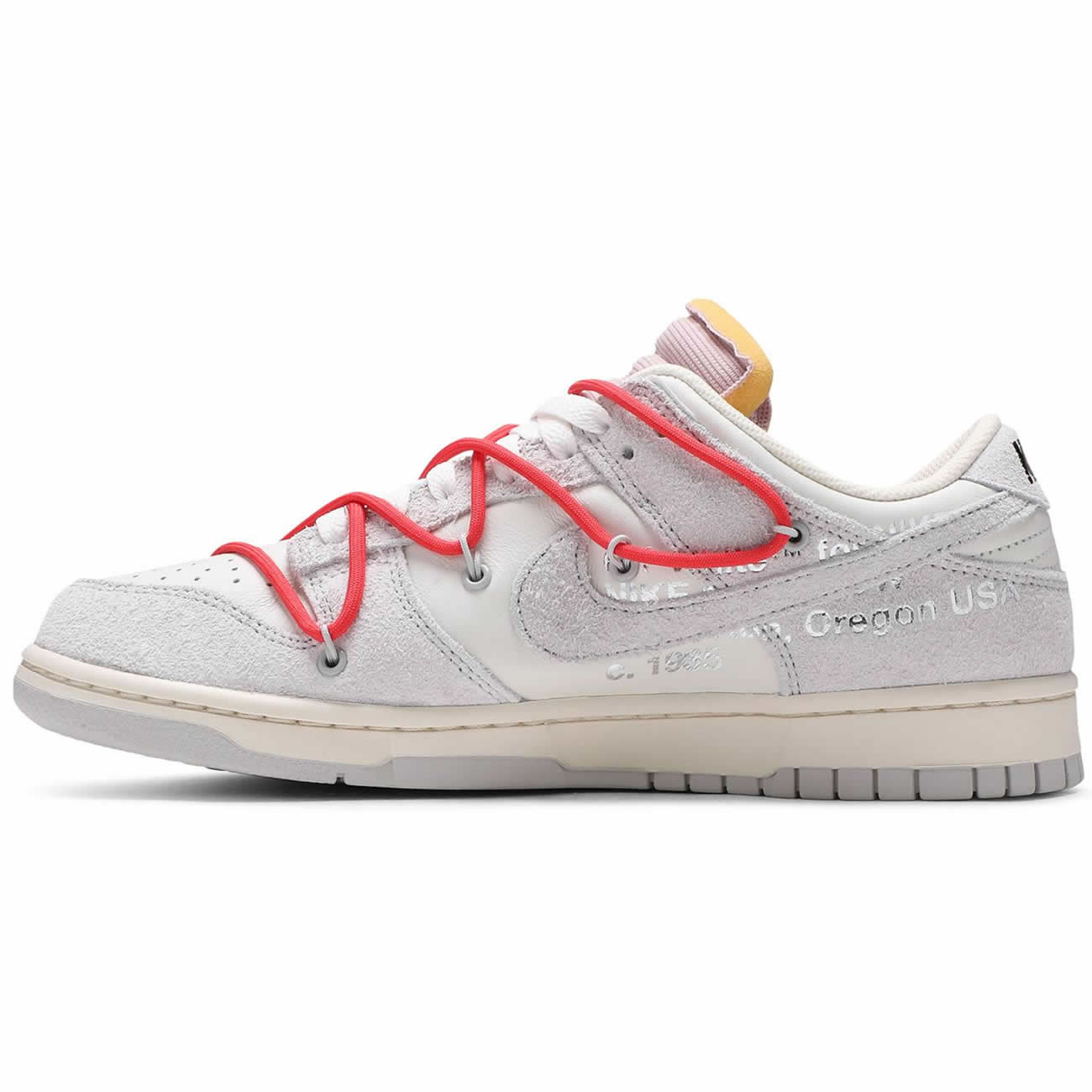 Off-White x Nike SB Dunk Low Lot 33 of 50 Sail/Neutral Grey-Chile Red DJ0950-118