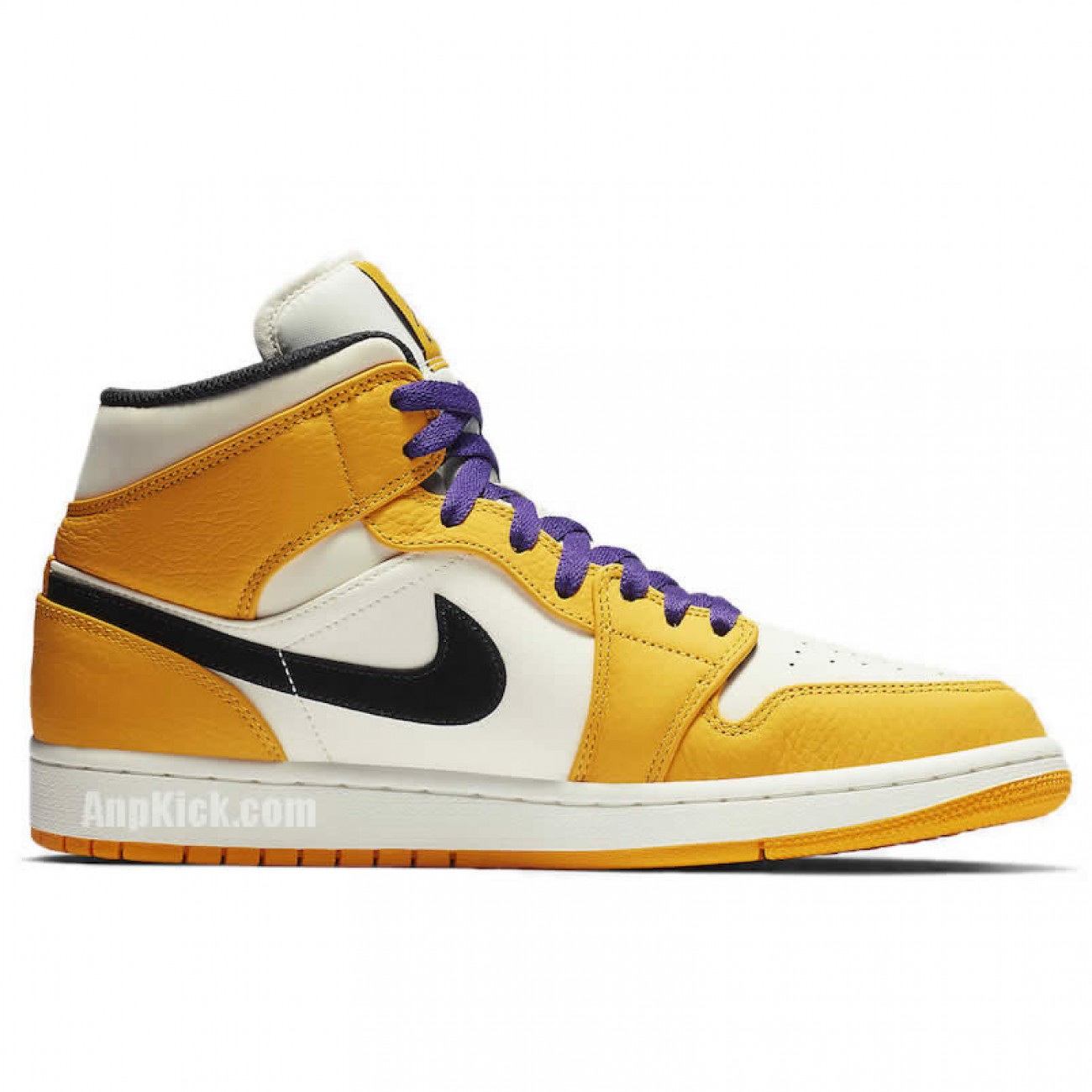 Air Jordan 1 Mid 2019 Lakers Yellow Purple Release Date 852542-700