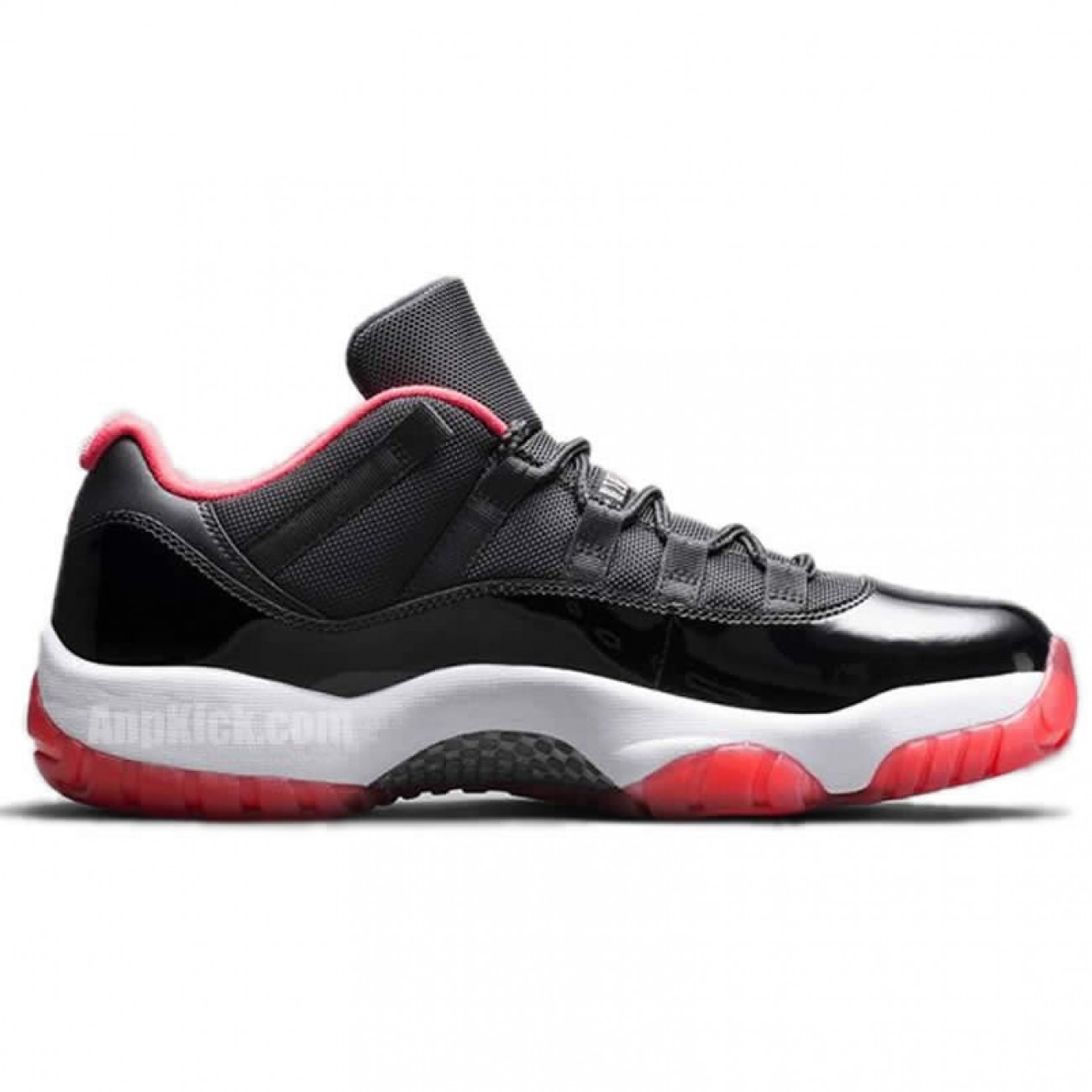 Air Jordan 11 Low Bred On Feet For Sale Black Red Price 528895-012