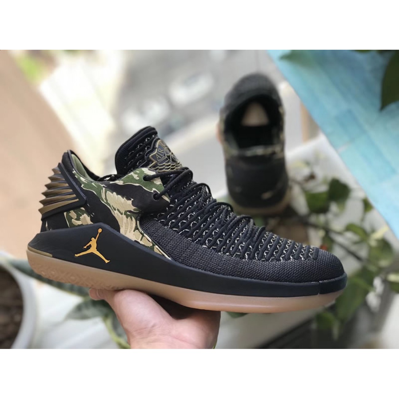 Air Jordan 32 Low Tiger Camo Black AH3347-021