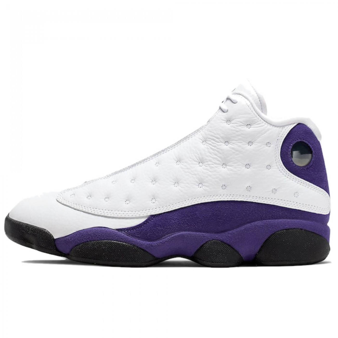 Air Jordan 13 Lakers White Black Court Purple University Gold 414571-105
