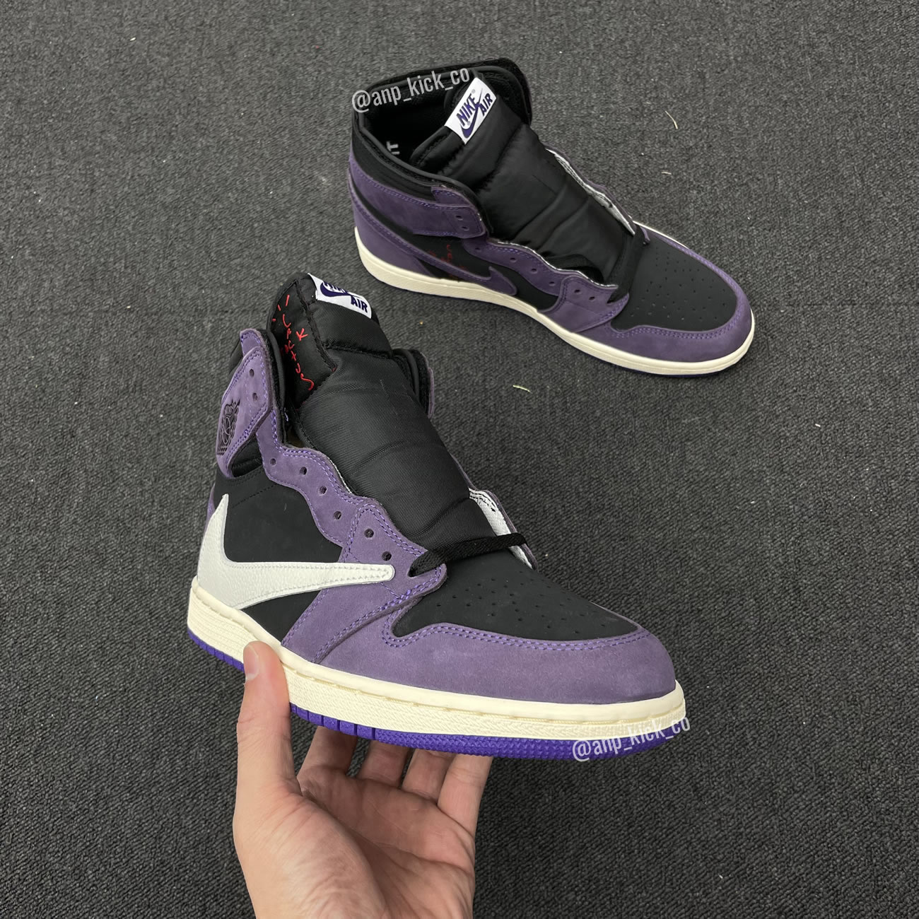 Travis Scott x Air Jordan 1 High OG SP Purple/Black Custom Making