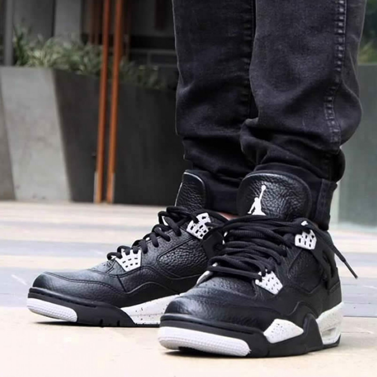 Air Jordan 4 Retro LS Oreo Outfit AJ4 For Sale 314254-003