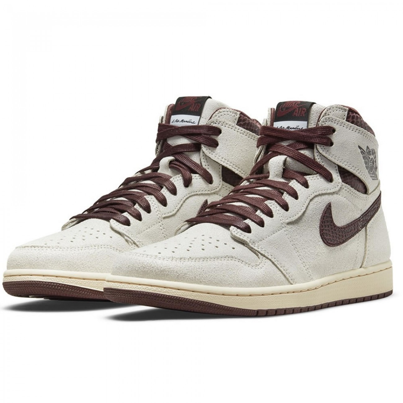 A Ma Maniére x Air Jordan 1 High OG Sail and Burgundy DO7097-100