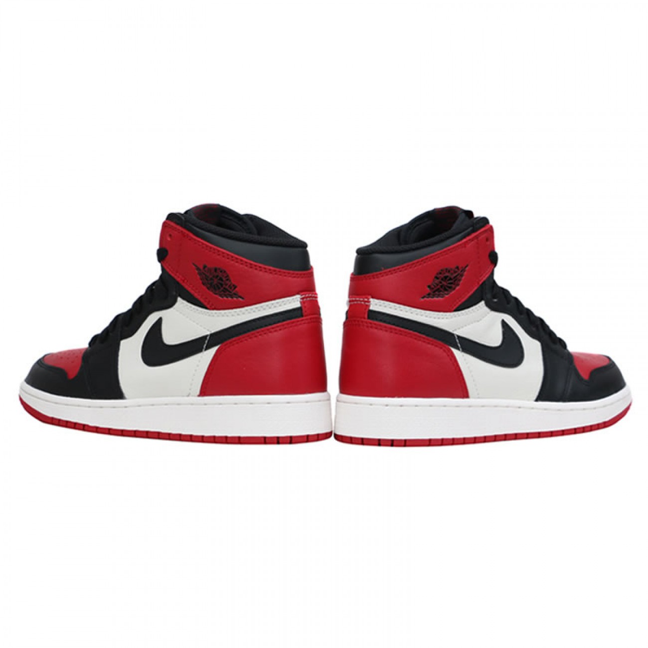Air Jordan 1 Bred Toe Womens GS Red and Black Jordans Shoes 575441-610