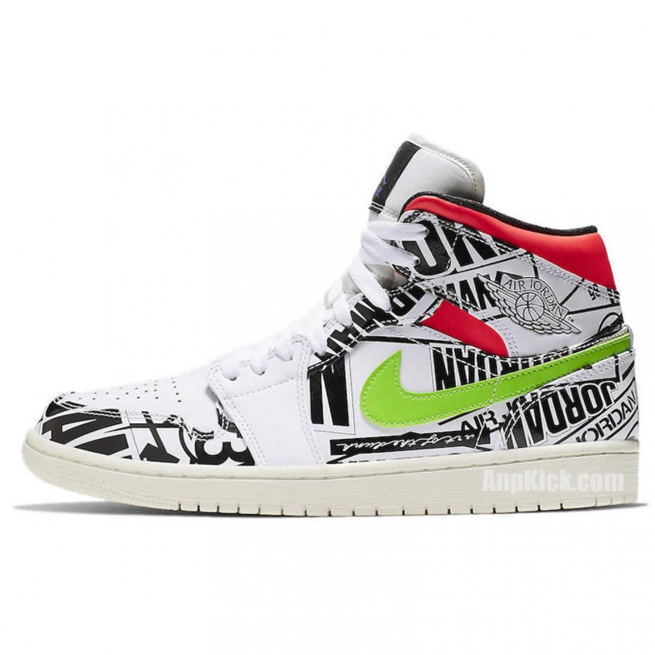 Air Jordan 1 Mid All-Over Logos 554724-119