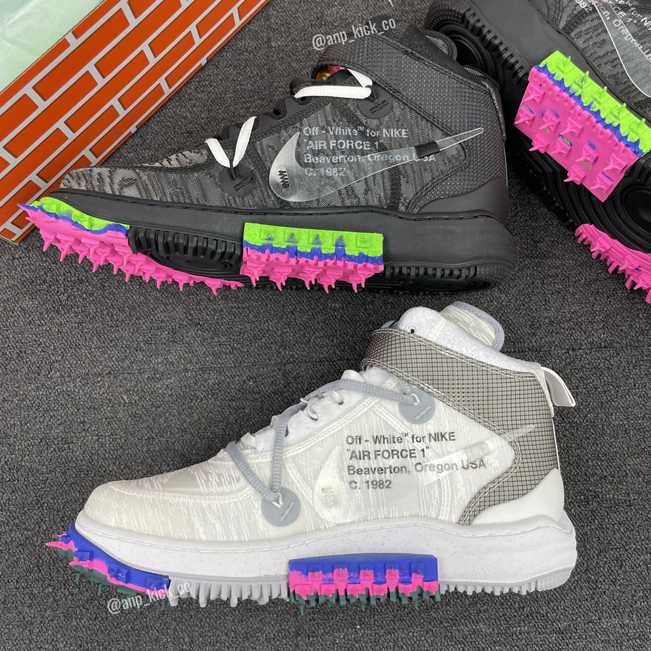 Off-White x Nike Air Force 1 Mid Black DO6290-001 White DO6290-100