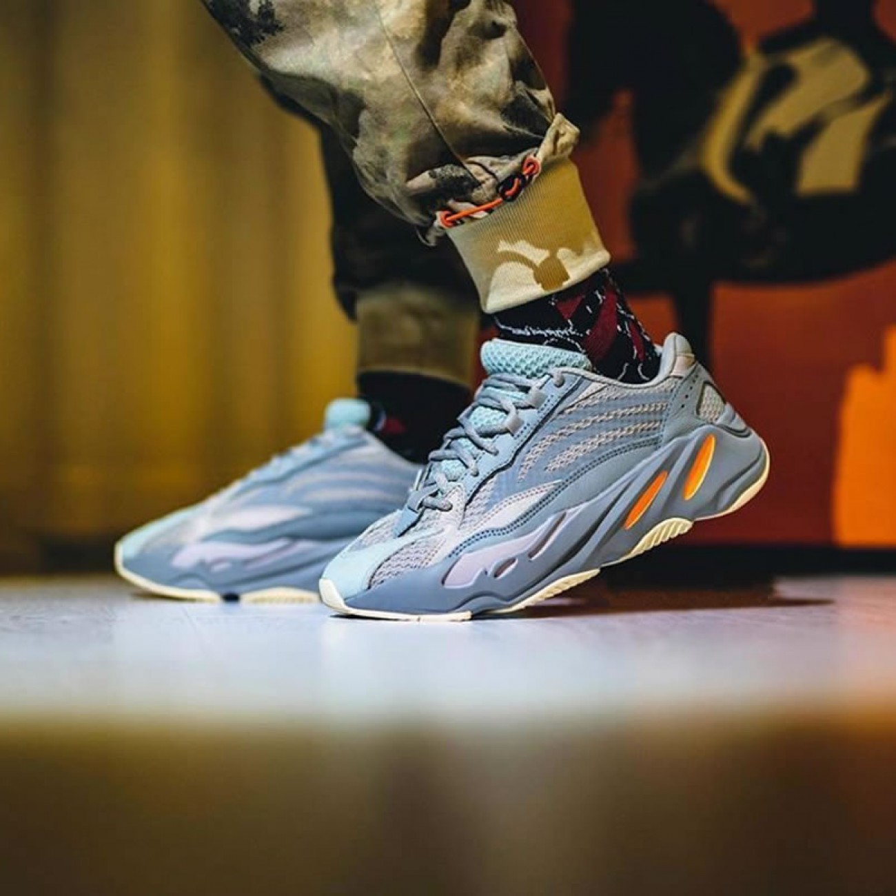 adidas Yeezy Boost 700 V2 Inertia Outfits On Feet FW2549