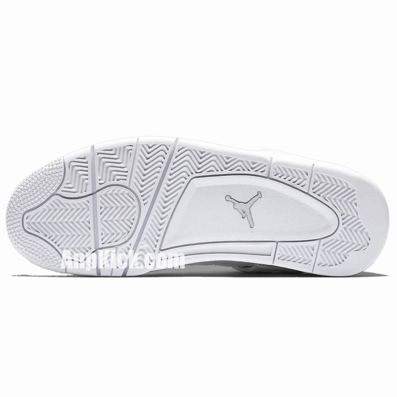 Air Jordan 4 All White/Silver Pure Money Mens GS For Sale 308497-100