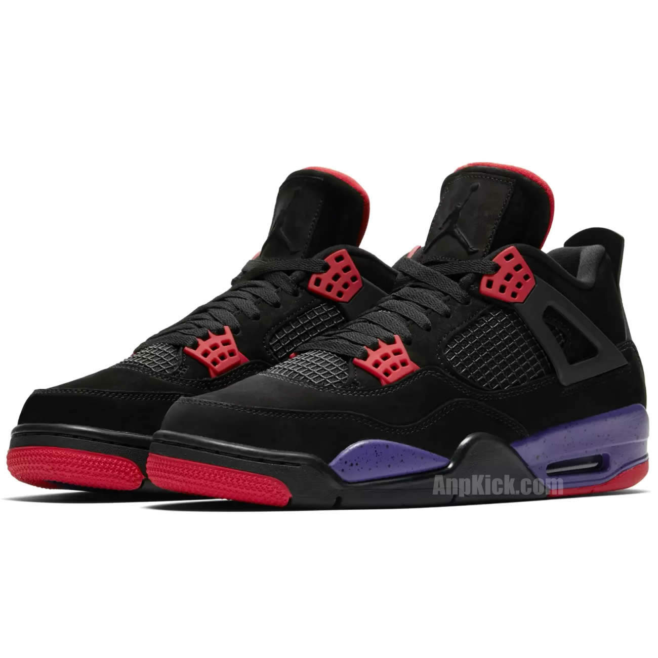 Air Jordan Retro 4 Raptors Black Purple Shoes For Sale AQ3816-065