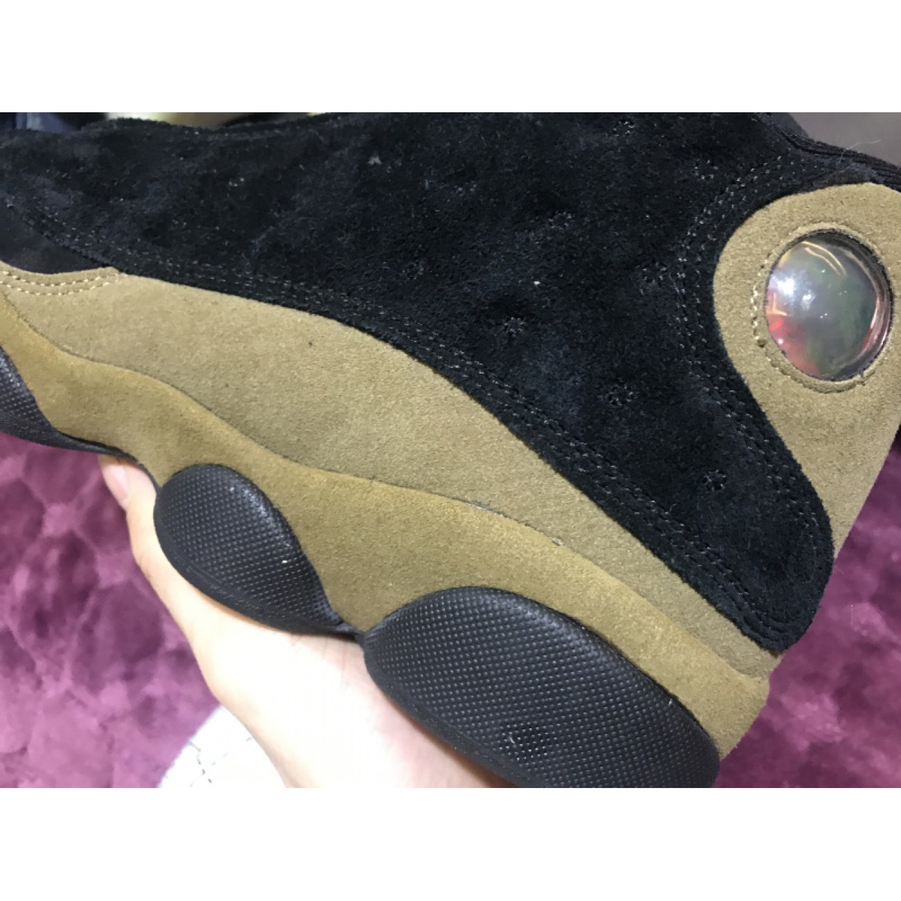 Air Jordan 13 Olive Jumpman Logo 414571-006